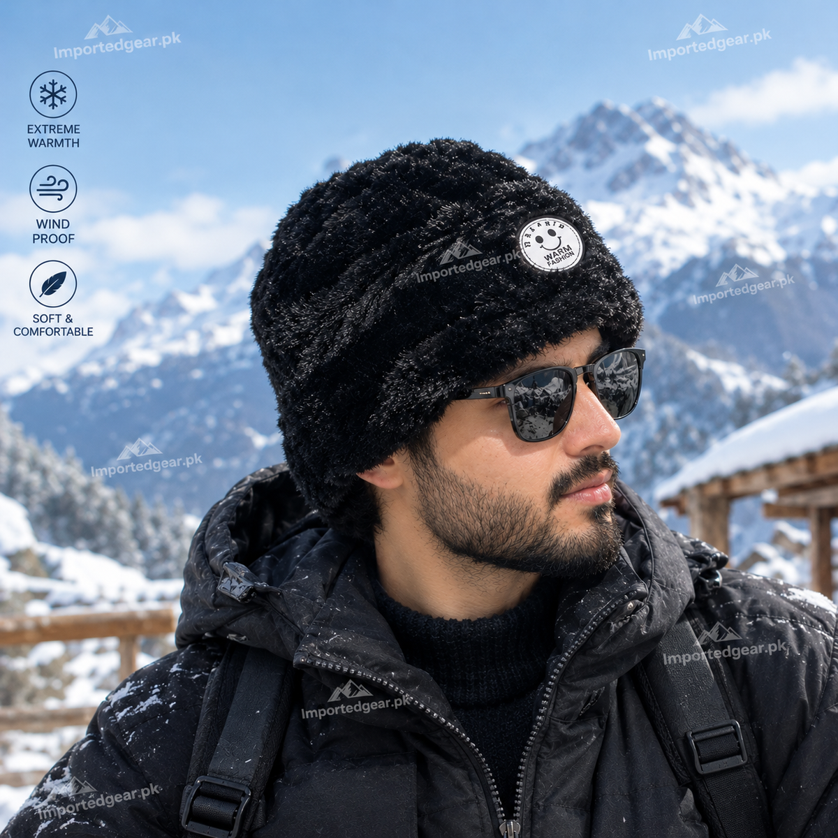 SnowPeak Premium Thermal Fur Cap Winter Cap for Men & Women