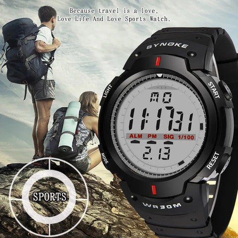 Waterproof Watch Stylish Square Sports Power Brand Watch