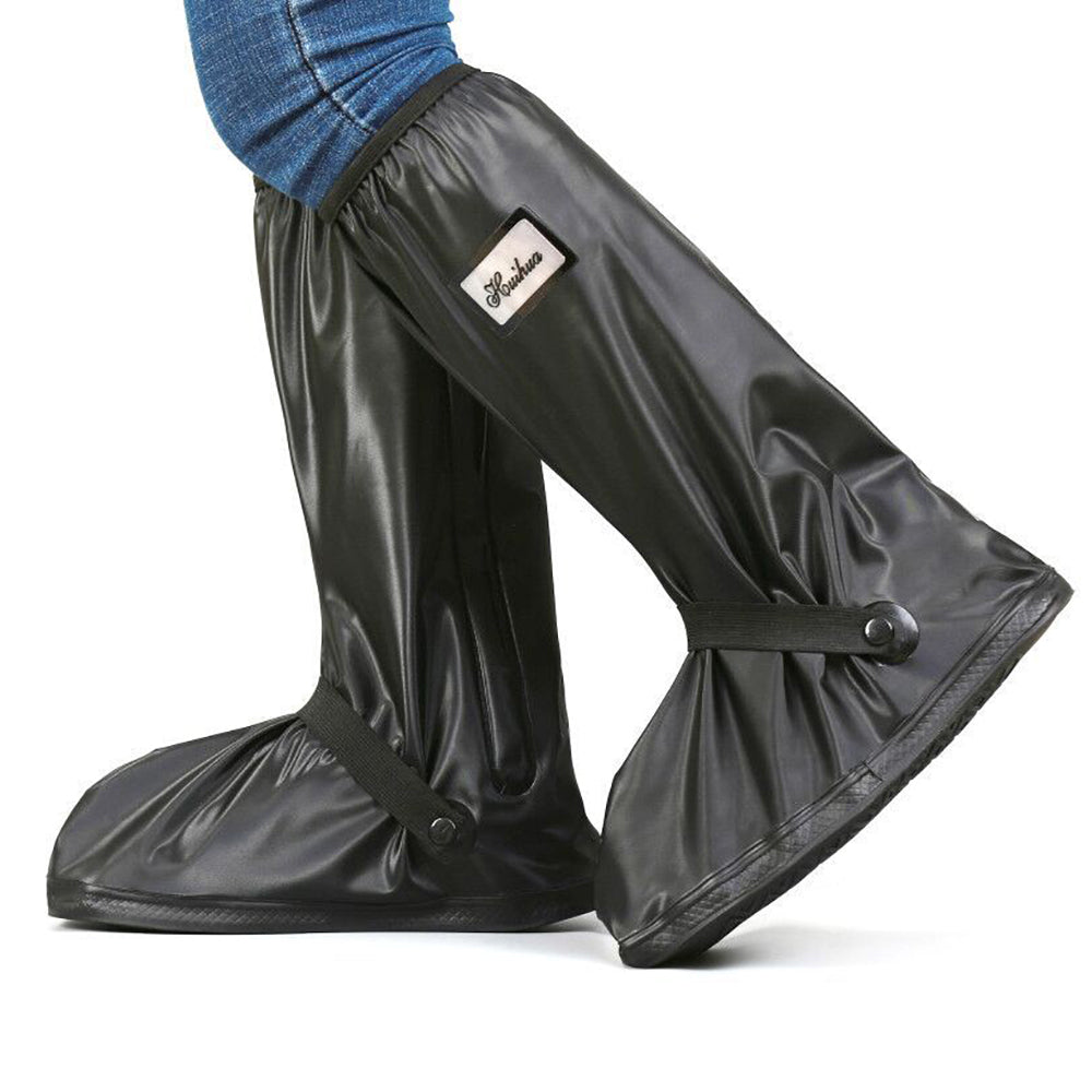 Premium Waterproof Rain Boot Shoe Cover with Zipper & Reflector, for Women & Men