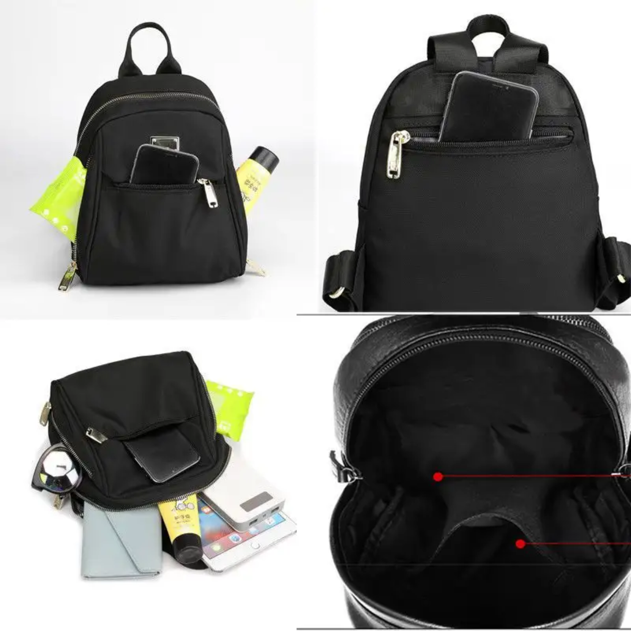 Women Multifunctional Handbags Pu Soft Leather Hand bag - Shoulder Carry bag