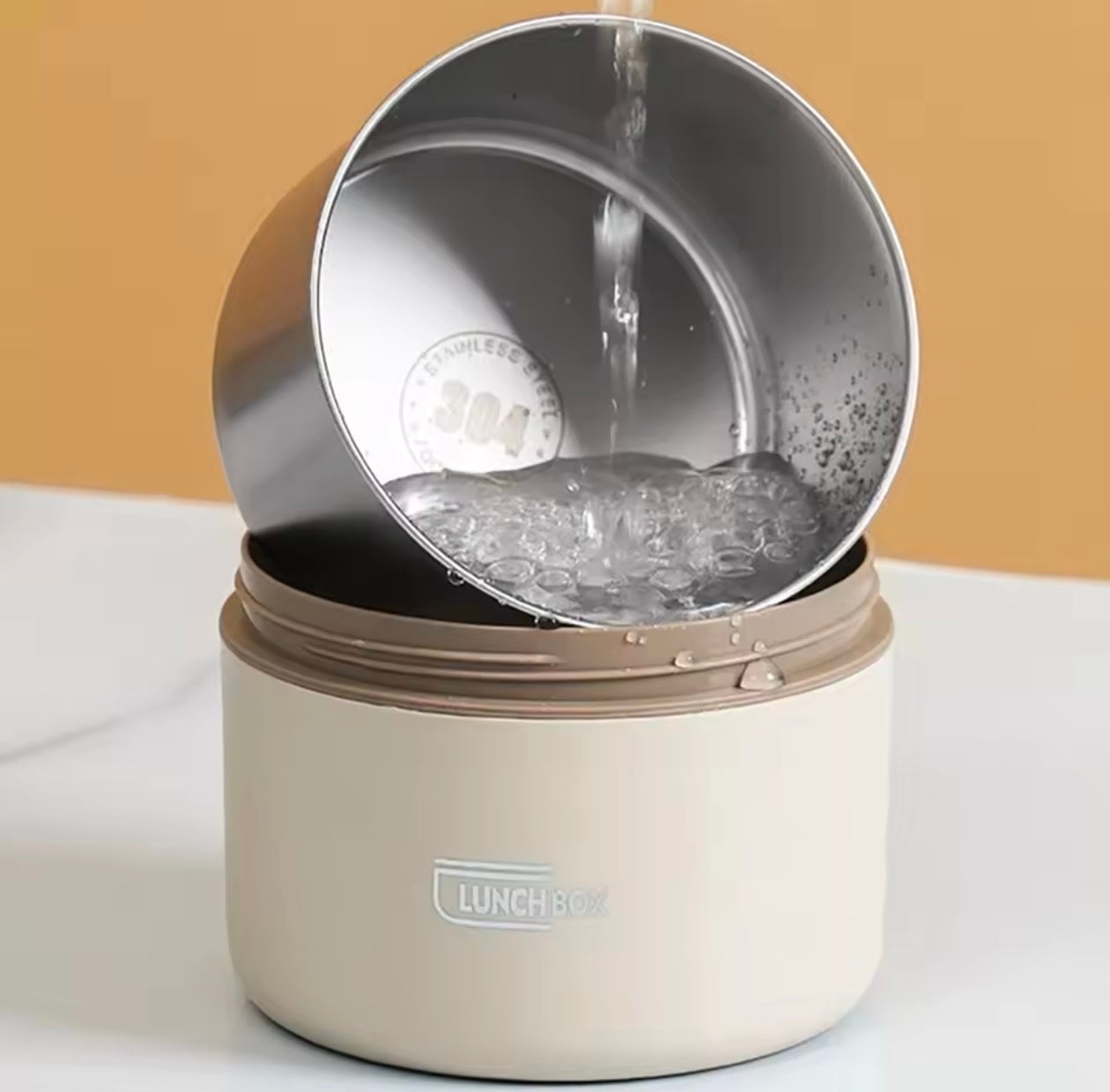 4Pcs Insulated Lunch Container 304 Stainless Steel Leakproof Portable