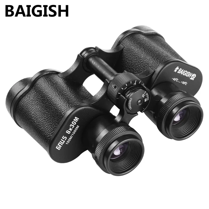 Baigish 8x30 Binoculars Professional Telescope Full Metal For Camping Equipment Hunting Waterproof Long Range Powerful