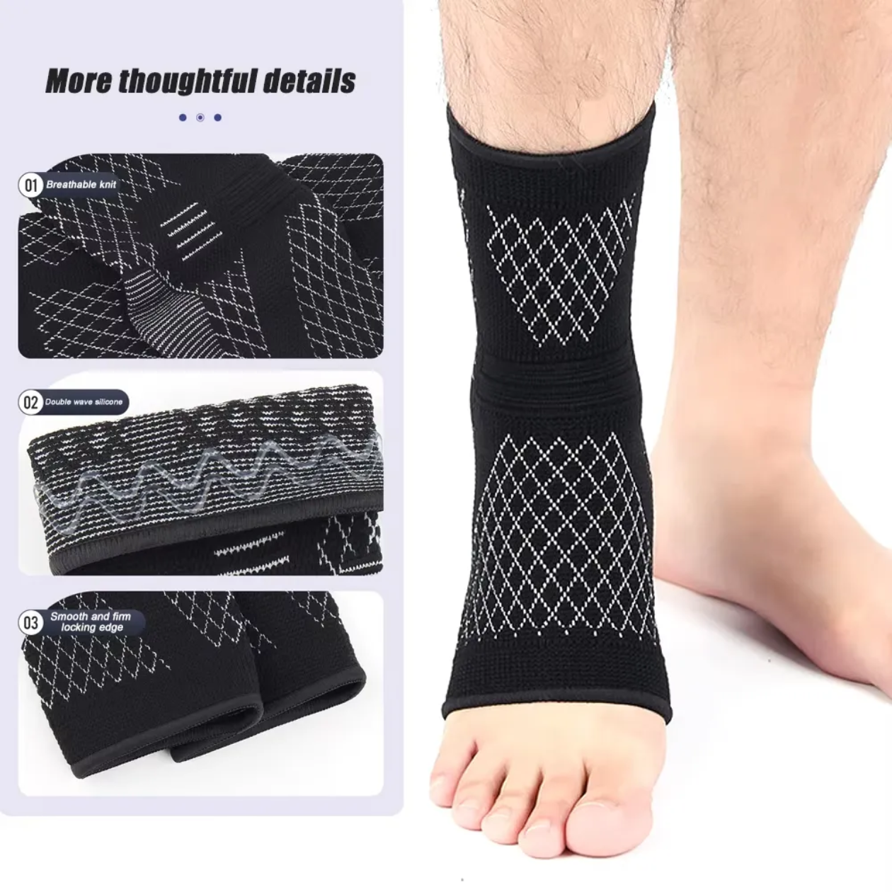 Arch Support & Ankle Compression Socks – Pain Relief, Anti-Fatigue & Improved Circulation Socks (1 Pair)