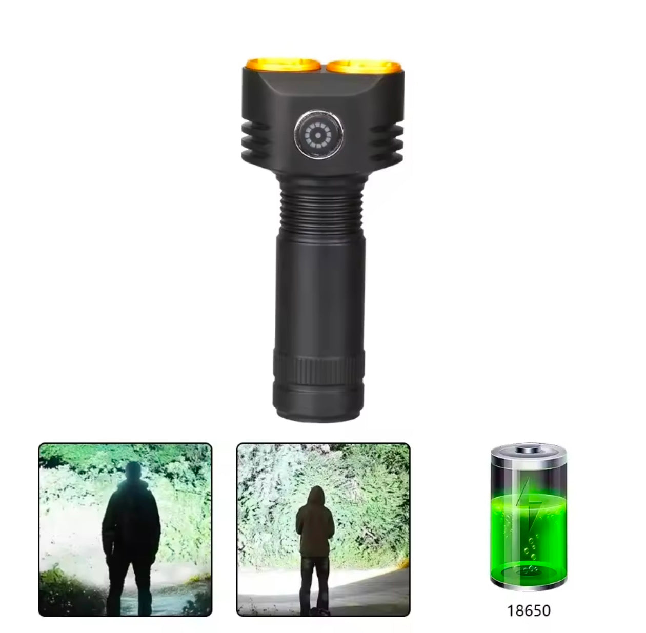 Hiking Camping Mini Torch 6 LED Flashlight TYPE-C Rechargeable
