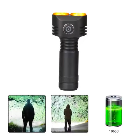 Hiking Camping Mini Torch 6 LED Flashlight TYPE-C Rechargeable