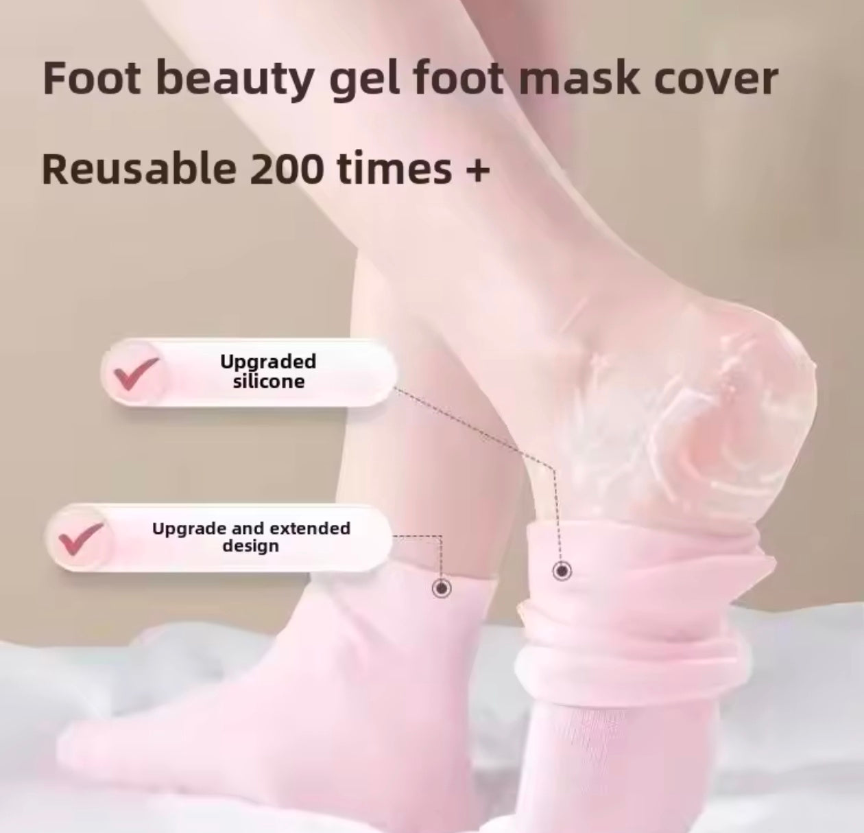 Spa Massage Silicone Moisturizing Foot Socks Remove Dead Skin Anti Cracking Anti-drying Foot Care Socks Reusable Pain Relief