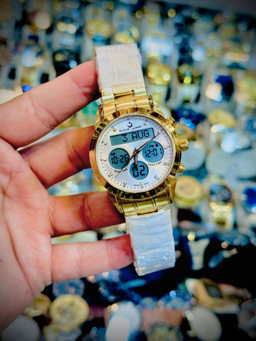 Power Brand Stainless Steel Alfajar Design cp Watch 3Bar Waterproof