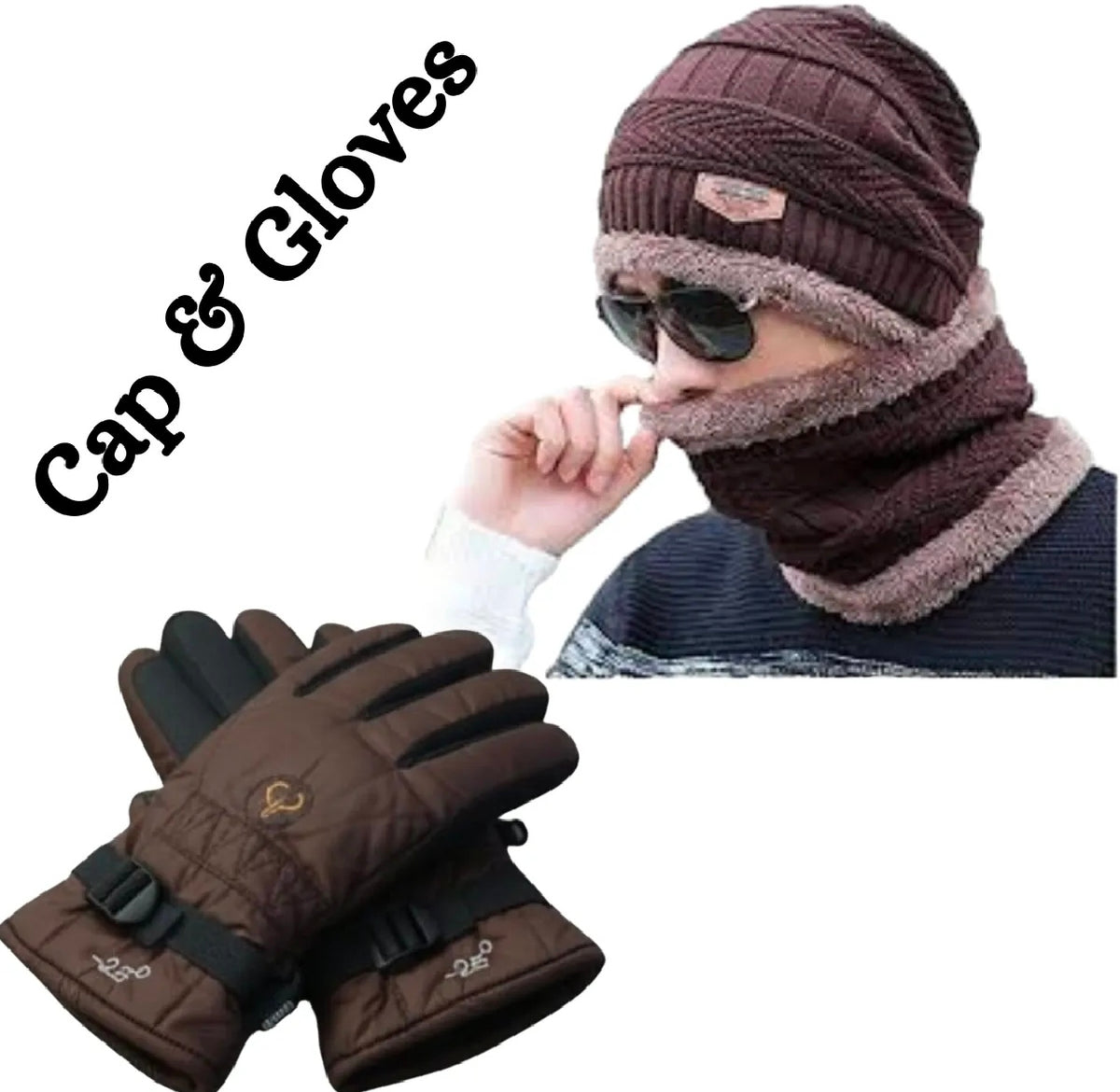 3Pcs set Cap+Neck+Glvoes wool set