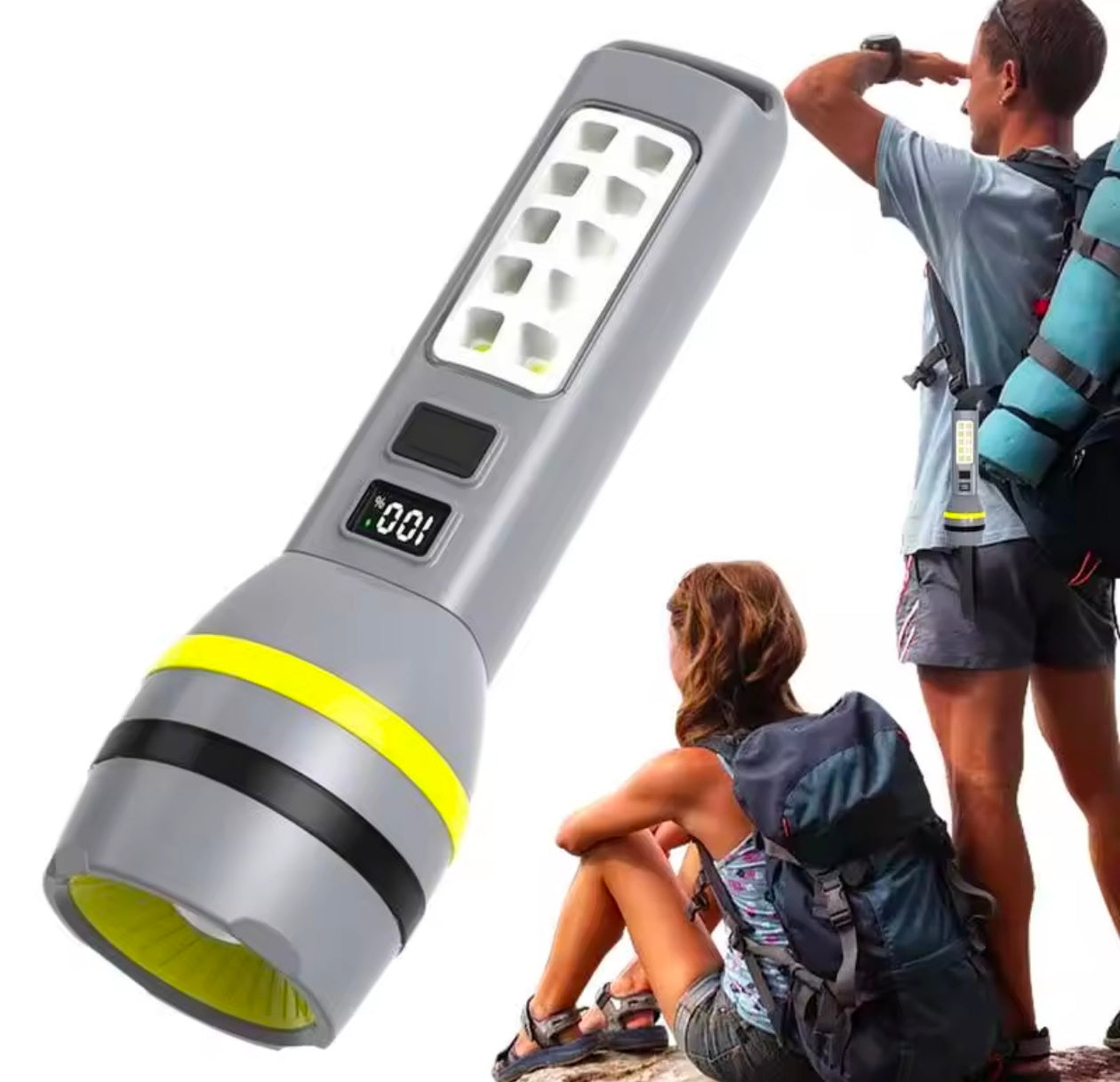 Solar USB Rechargeable Compact Lamp Flashlight
