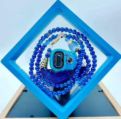 Tasbeeh Counter 2 Pcs Zikr Ring Electronic Digital Finger Digital Stone Coated Ring Rosary Tasbeeh Counter