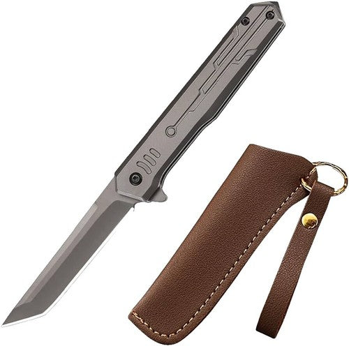 Thin Folding Knife With Sheath