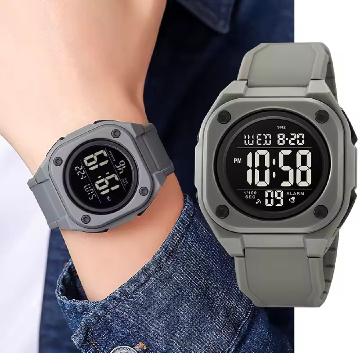 SKMEI Digital Watch Men Wristwatch Outdoor LED Stopwatch
