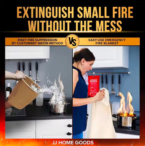 Portable Emergency Fire Blanket Fireproof Retardant Fire Suppression Safety Cover Mat