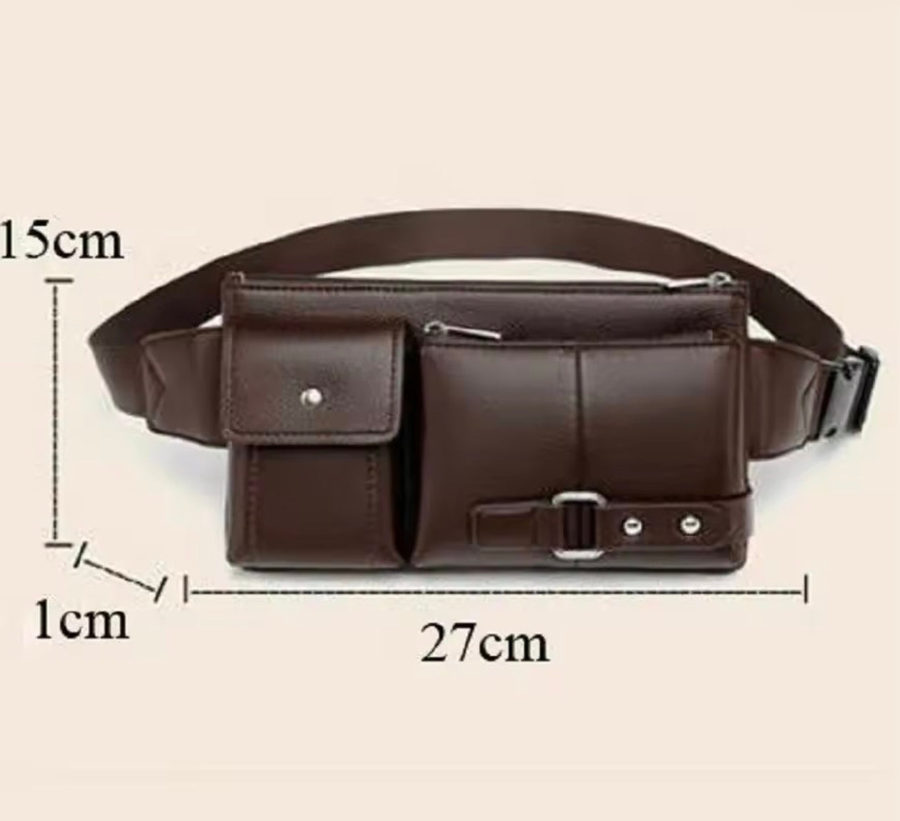 Vintage Leather Business Shoulder Bag Travel Sports Outdoor Sling Pack