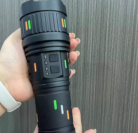 98000LM 10000MAH Powerful 100W Flashlight Portable Torch Outdoor Long Distances