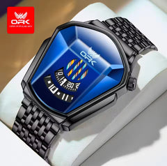 OPK Quartz Stainless Steel Luminous Waterproof Watches
