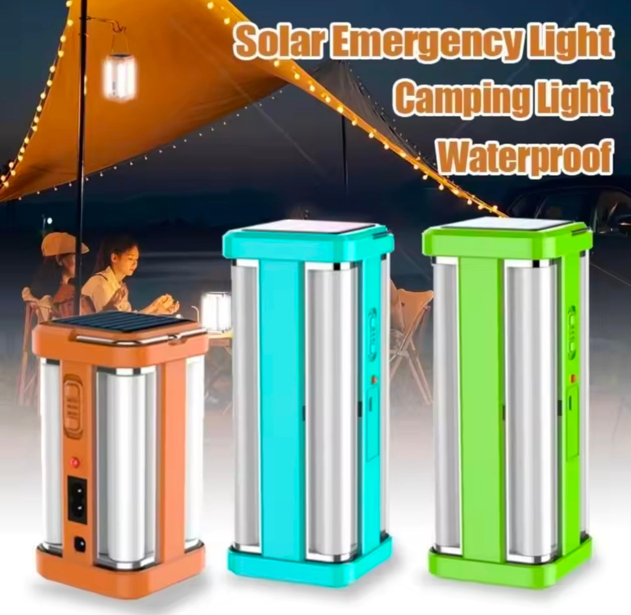 Solar Rechargeable Lantern Light | Emergency Flashlight Home & Outdoor Use