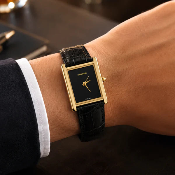 Universal Point Ultra thin Dial Leather Strap Watch