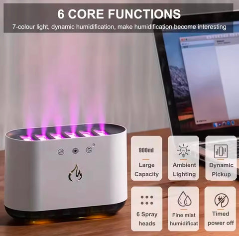 RGB LED Lamp Follow Sound Rhythm Spray Air Humidifier USB Ultrasonic Cool Mist Maker for Home Room Aroma Diffuser