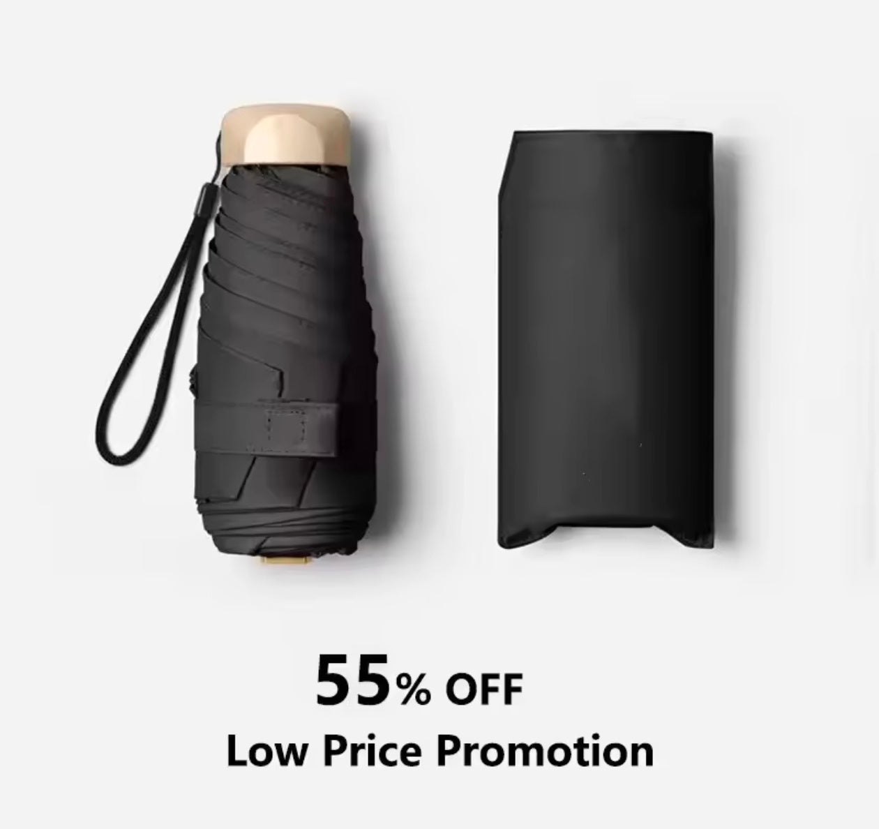 Mini Sun Umbrella UV Protection Vinyl Folding Pocket