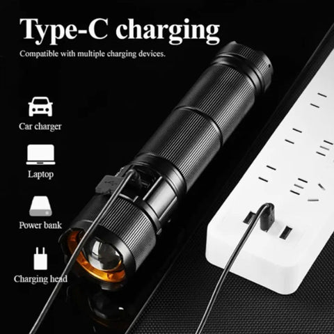 Ultra Powerfull Flashlight COBA CB-B54-2 Torch 28,800mAh Battery