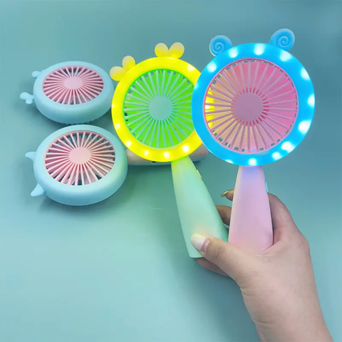 Rechargeable & Portable LED Lighting Mini Fan colorfull fan