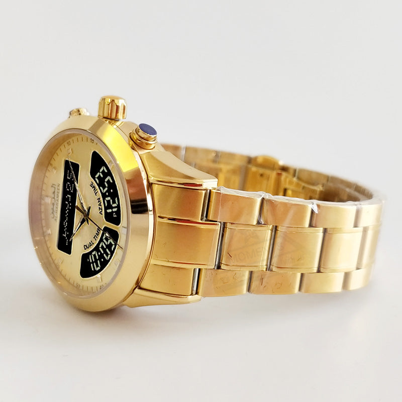 Power Stainless steel Dual Time Alfajar Design waterproof watch