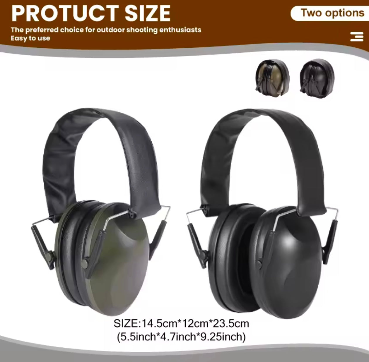 Anti-Noise Ear Plugs Tactical Hunting Folding Ear Defenders Ear Protector Ear Muff