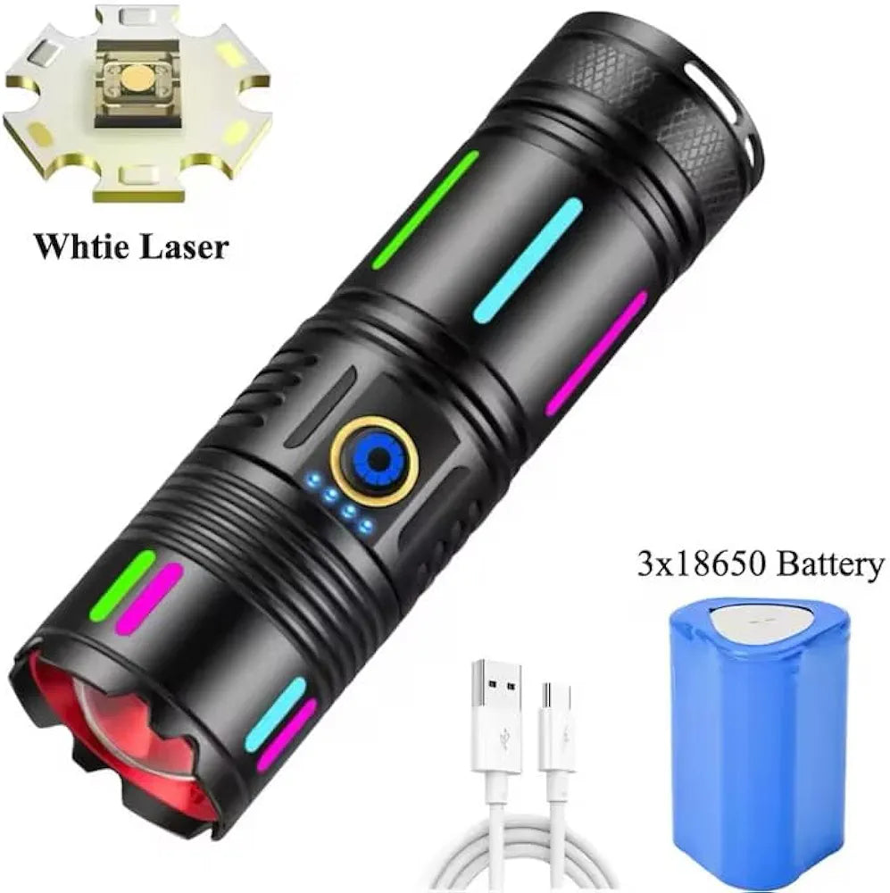 3000M Ultra Zoomable Torch with 18650 Lithium Betteries