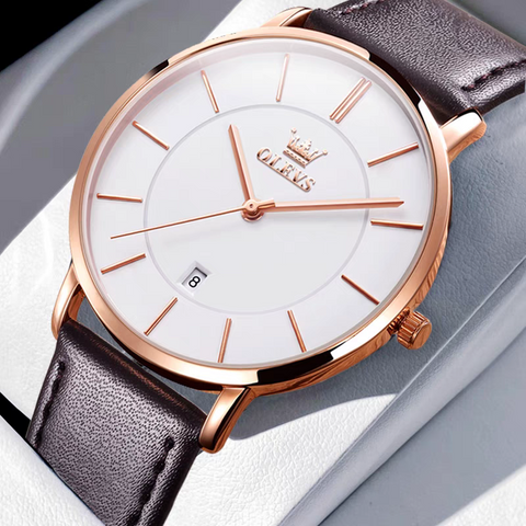 Power Brand Ultra thin Fashion Quartz Watch 30M Waterproof