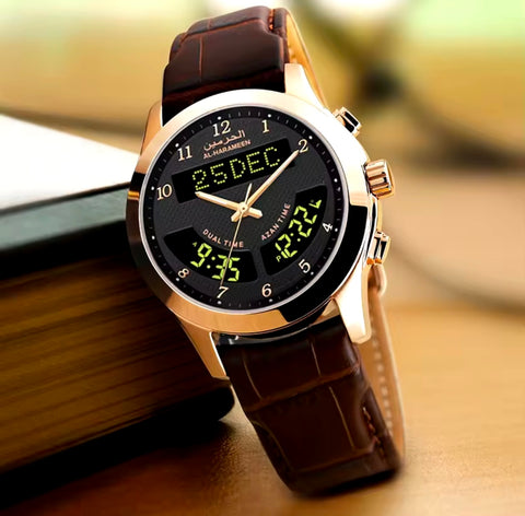 Alharmeen Saudi Power Luxury Muslim Watch Waterproof 100%