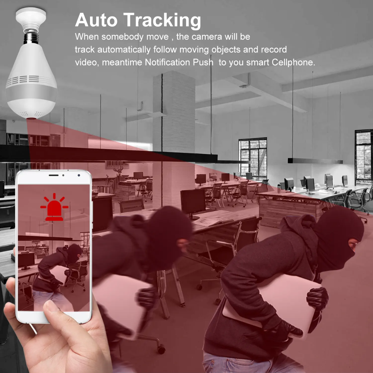 V380 Bulb Wifi Camera - LED Bulb Light