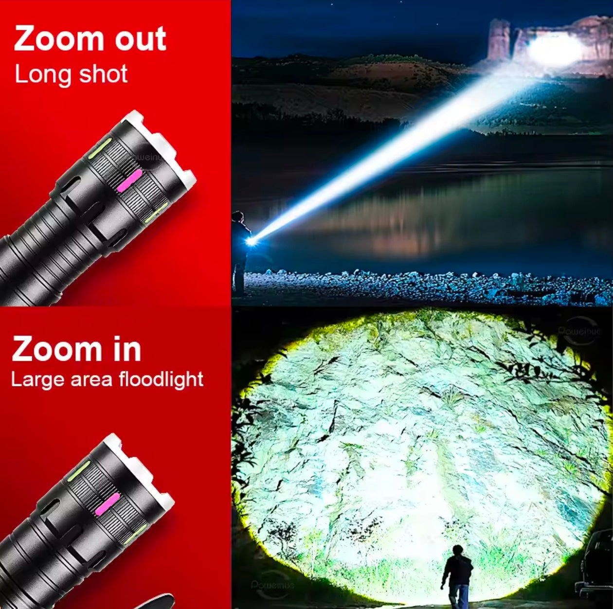 3000M Ultra Zoomable Torch with 18650 Lithium Betteries