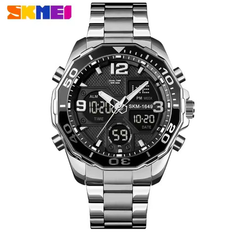 Skmei 1649 Dual Time Sports watch Chrono alam clock