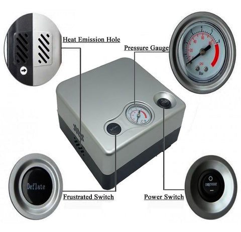 Japani Portable Air Pump Compressor for Car Tires - Car Air Compressor with LED Light & Carrying Bag