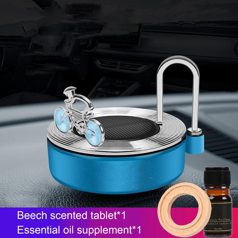 Solar Rotating Car Air Freshener Dashboard Solar Rotating Track Bike Aroma Diffuser