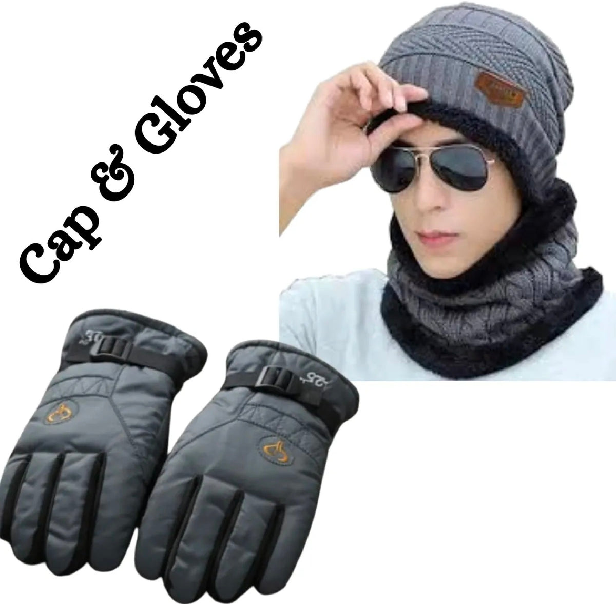 3Pcs set Cap+Neck+Glvoes wool set