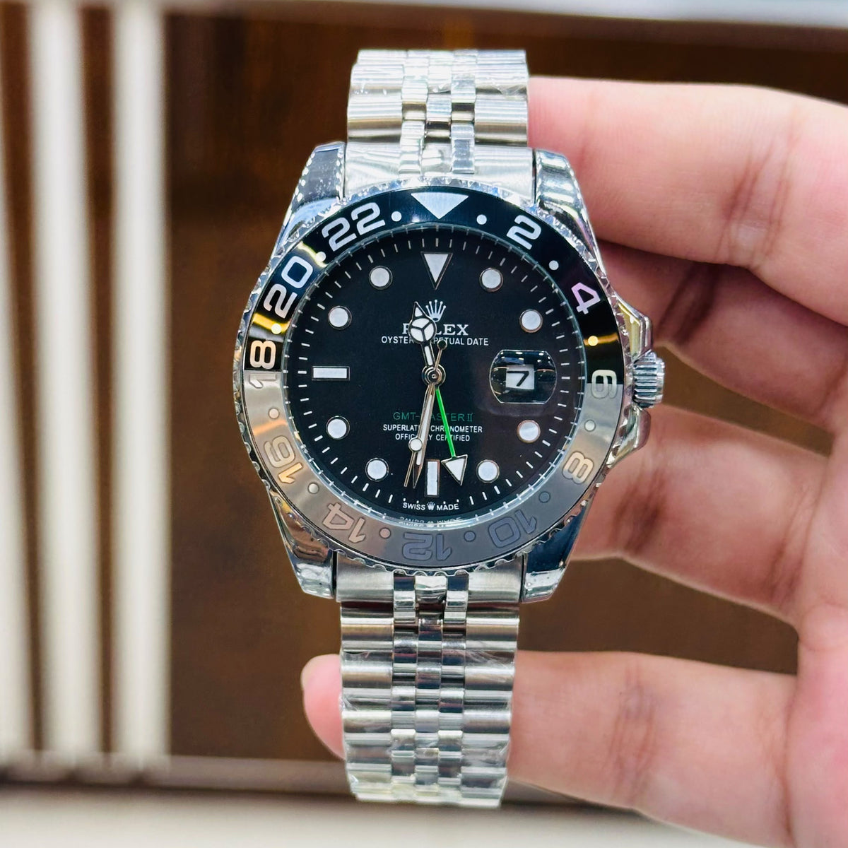 Rlx Gmt Stainless steel Date watch
