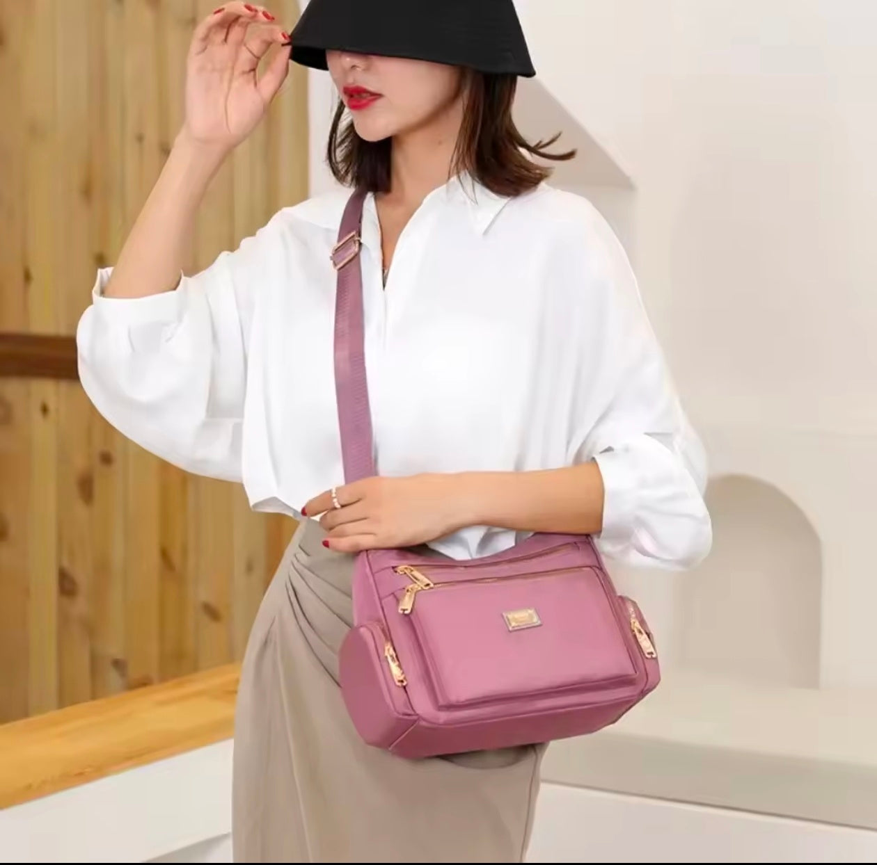 Ladies Messenger Travel Oxford Shoulder hand bag