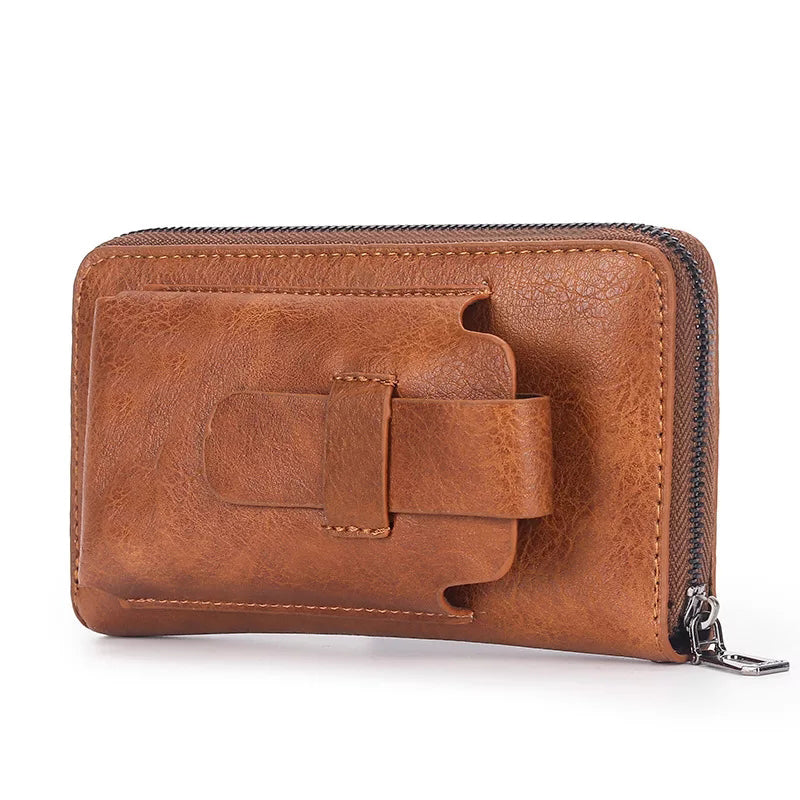 Double zipper Universal Long Wallet Large Capacity Multi Zipper pockets for Mobile