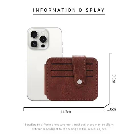 Baellery Ultra-thin Coin Purse Mini PU Leather Card Holder & Wallet