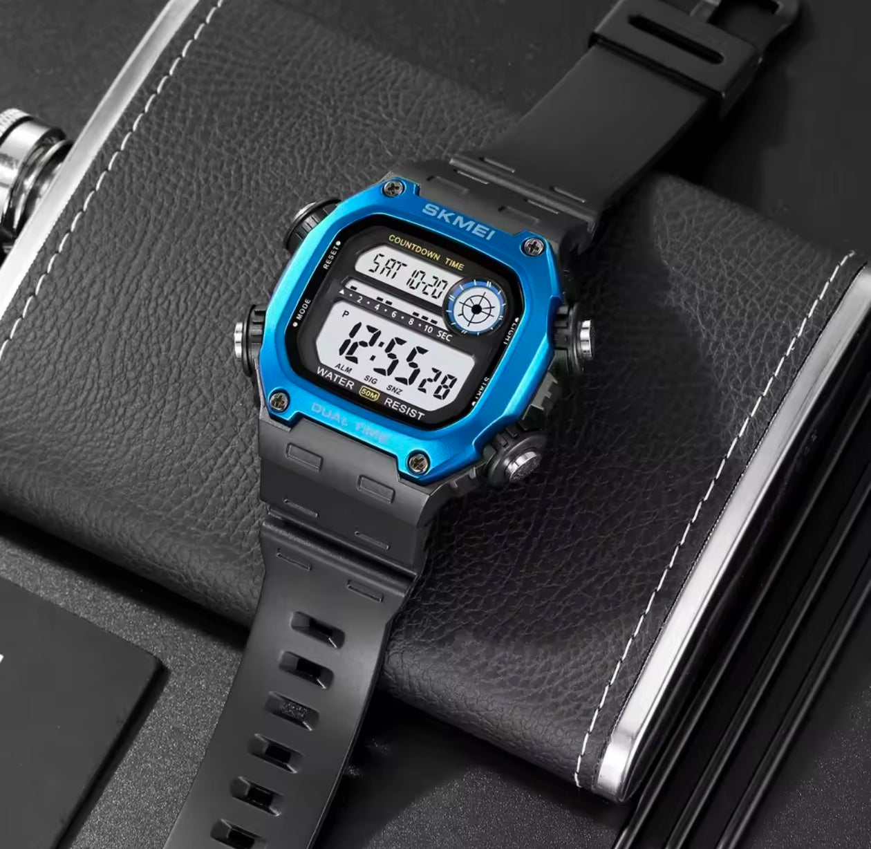 SKMEI LED Digital Sport 5Bar Waterproof Stopwatch