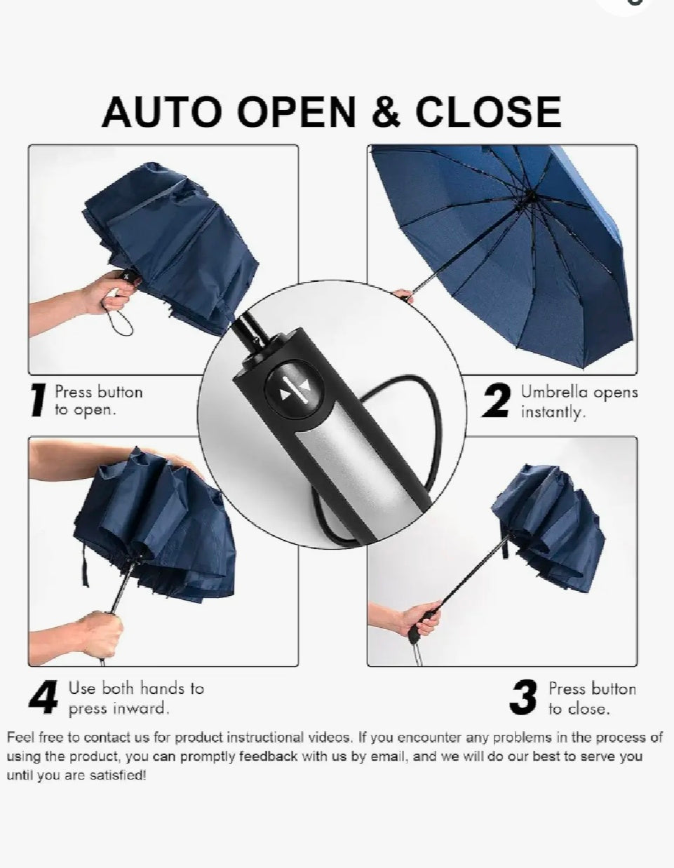 Foldable imported Windproof double Layer umbrella