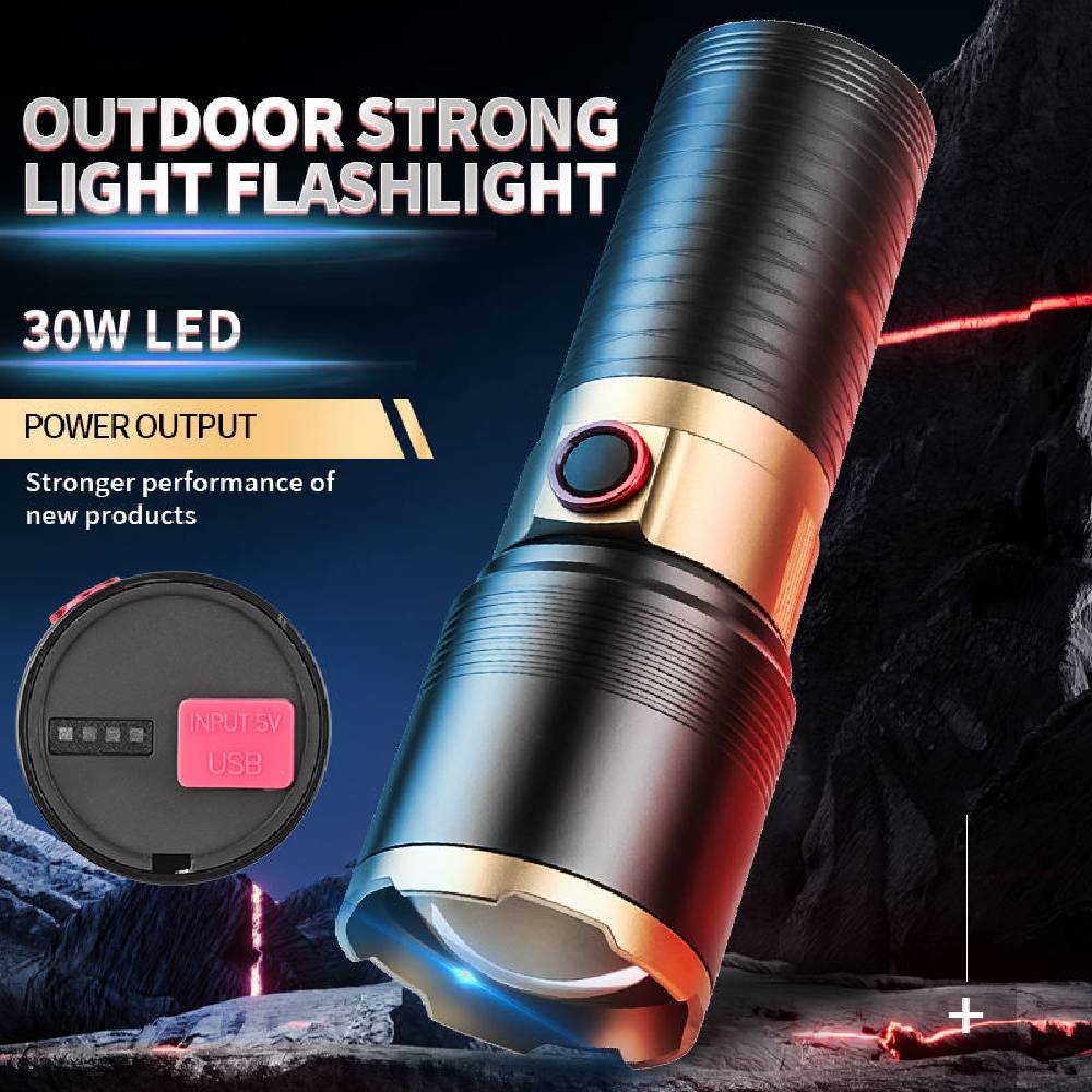 2km LED Laser Zoom Flashlight Lamp Recharge