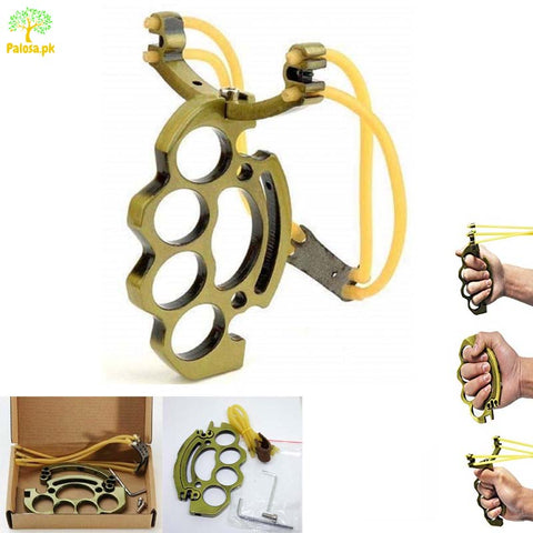 2 in 1 Brass Knuckle & Slingshot High Quality