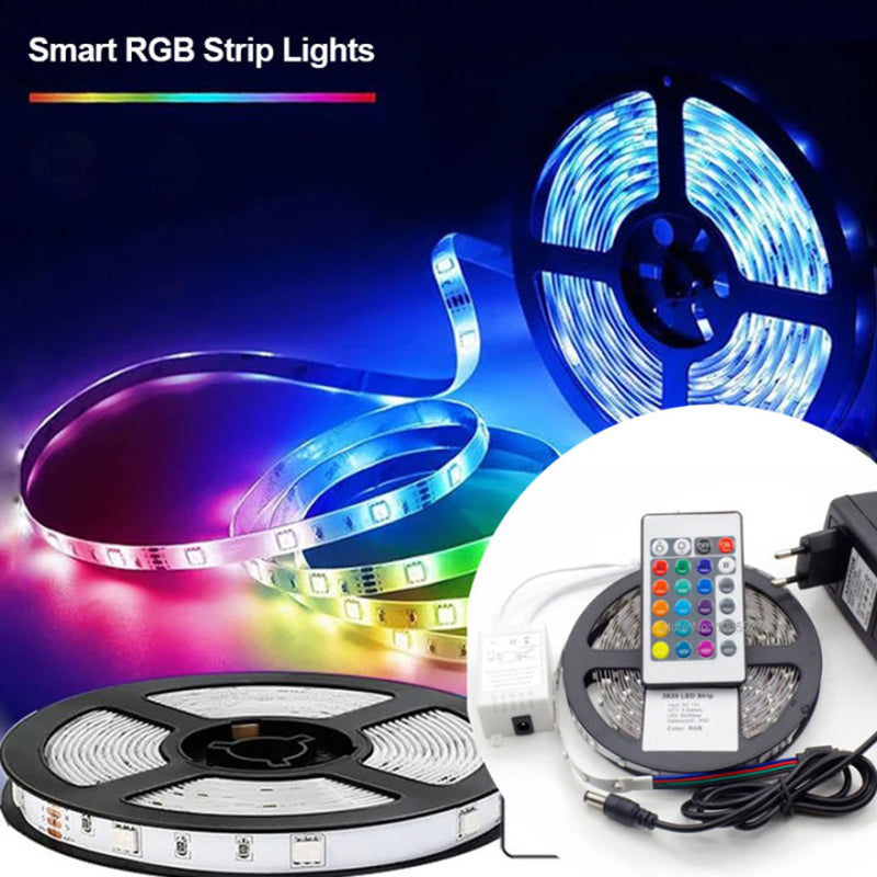 5M Smart RGB LED Strip Lights with Remote & USB
