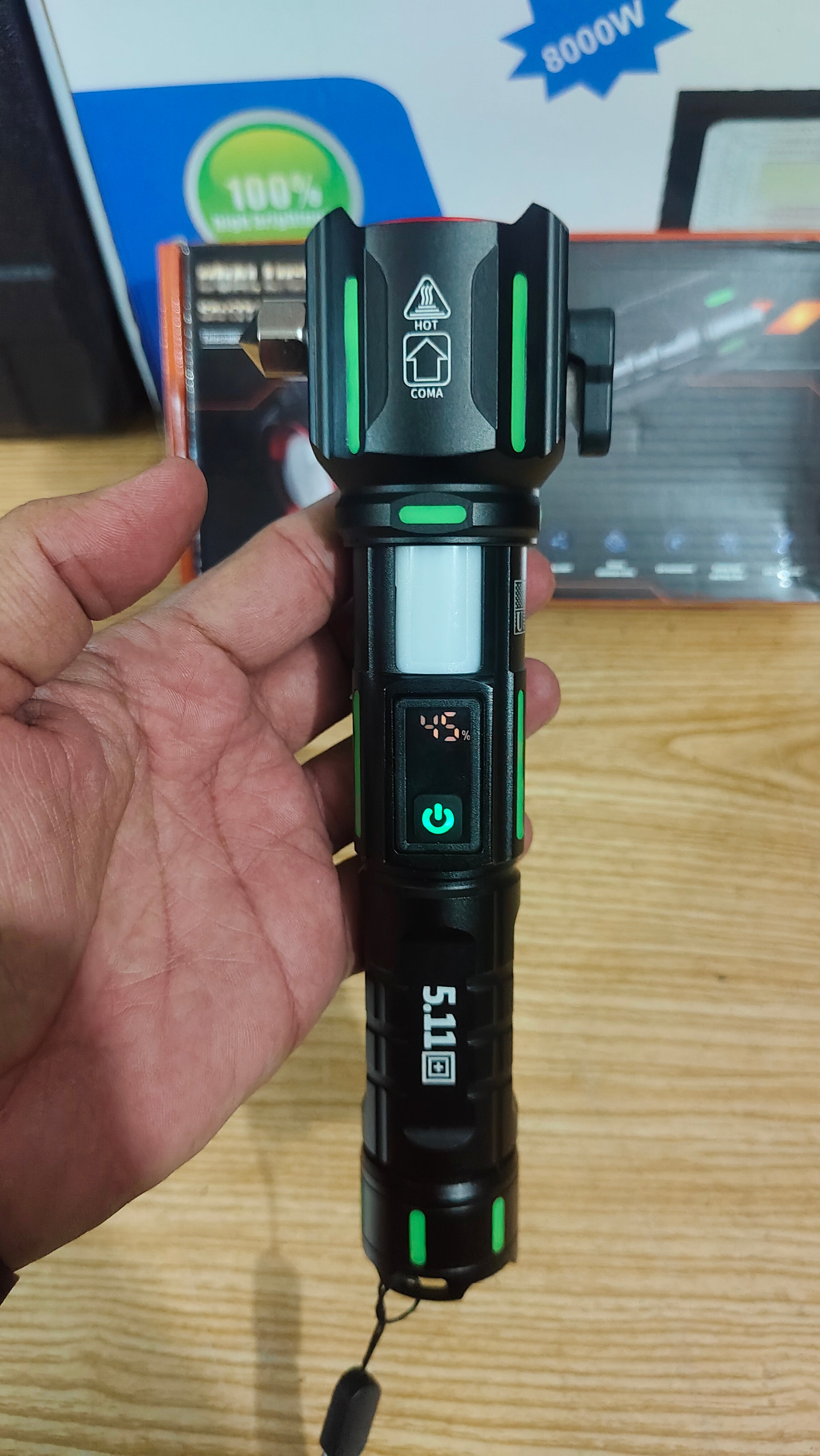 6 in 1 Ruilang Hammer Torch with alarm option