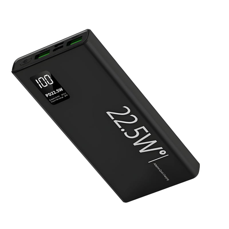 PD 22.5w 10000mAh Fast Power Bank with Built in Cables LED Display
