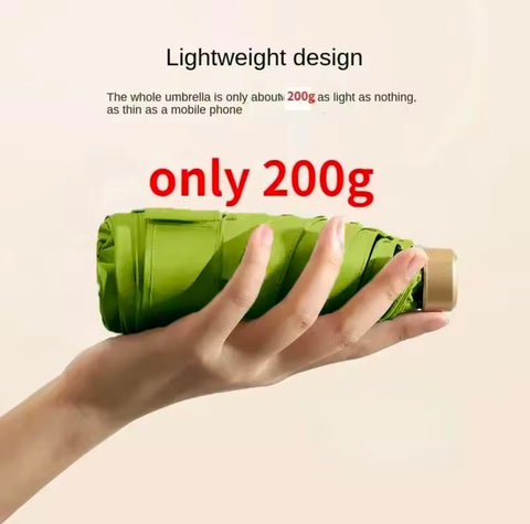 Mini Sun Umbrella UV Protection Vinyl Folding Pocket