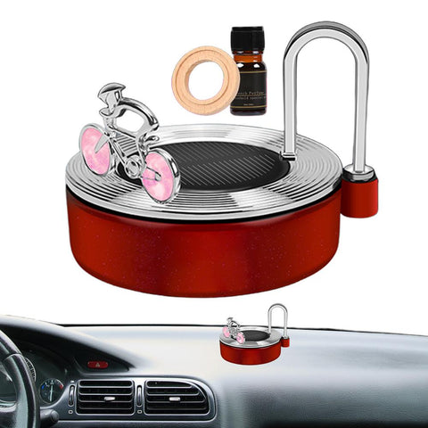 Solar Rotating Car Air Freshener Dashboard Solar Rotating Track Bike Aroma Diffuser